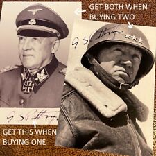 George Patton as American General and German Gruppenfuhrer- signed photograph picture