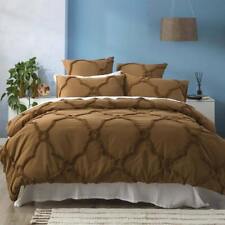 Renee Taylor Moroccan 100% Cotton Chenille Wood Quilt Cover Set picture