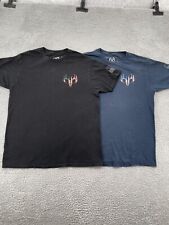 Buck Wear Shirts Adult Large Black Navy Short Sleeve Tee Lot of 2 Men 2 Pack picture