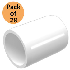 PVC FORTS 1/2 inch 2 Way Coupling PVC Fitting Connector, White (Pack of 28) picture