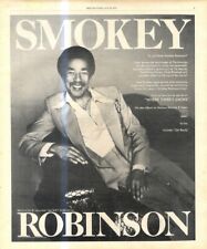 FRAMED ADVERT PICTURE 13X11 SMOKIE ROBINSON : WHERE THERE'S SMOKE picture