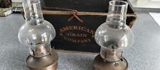 Vntg American Grain Co. Woode/with Lamps _Bucket Wrought Iron Antique Primitive picture