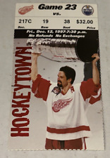 12/12/97 Detroit Red Wings Joe Louis Arena Yan Golubovsky NHL Debut Ticket Stub picture