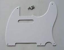 White 1 Ply Vintage 5 Hole Tele Style Guitar Pickguard for Telecaster  picture
