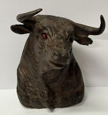Vintage Cast Iron Bull Wall Mount Decor picture