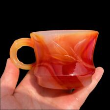 Cup Carving Carnelian Natural Healing Red Agate Cup Reiki Crystal Collection picture
