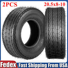 2PK 20.5X8.0-10 20.5x8x10 10PR Trailer Tire Heavy Duty - Load Range E picture
