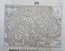 Zeeland Islands Holland Netherlands Porcacchi 1620 nice antique miniature map picture