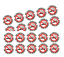 20 - NO SMOKING IN THIS VEHICLE sticker | white | 1.5