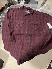 Brody Men's Lightweight Long Sleeve Red Plaid Button & Snap Shirt MSRP $39.50 picture