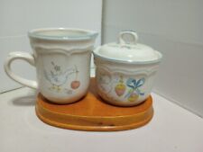 International Stoneware Japan Goose Design Cream and Sugar Bowl picture