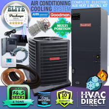Goodman 4 Ton 14.5 SEER2 Central Air Conditioning Split System w/ Aux Heat Kit picture