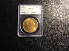 1904 $20 liberty gold coin first generation PCGS holder MS 62 uncirculated picture