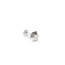 14K Solid Gold Diamond Tiny Hexagon Labret Stud Cartilage, Helix, Tragus, Conch picture