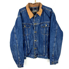 Vintage Lee Denim Jean Jacket Extra Large Blue Flannel Lined picture