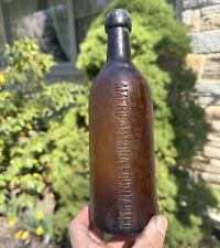 Blob Top Bottle American Soda Fountain Co Boston MA Amber Emb Ca 1890s Dug Nice picture