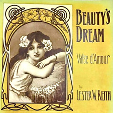 Beautys Dream Rare Sheet Music Antique 1904 Cinderella Waltz Valse DAmour picture