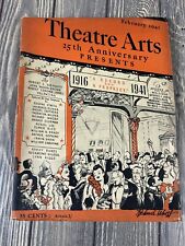 Vintage 1941 February Theatre Arts 25th Anniversary Presents A Record and A  picture