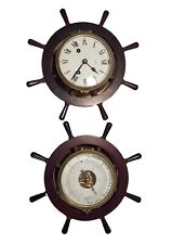 Vintage Schatz W. Germany Royal Mariner Ship Clock And Barometer No Chime picture