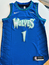 Anthony Edwards - Retro Vintage Timberwolves Jersey - Blue Replica NEW picture