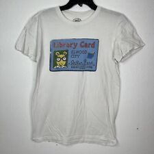 Vintage Arthur Library Card T Shirt PBS Cartoon TV Show White Size Small 2000’s picture