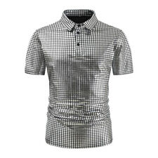 Men's Short Sleeve Lapel Collar Shirt With Fancy Stripe Print ForSummer Wear picture