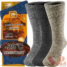 3 Pairs Winter Merino Lambs Wool Heavy Duty Thermal Boots Socks For Mens 10-13 picture
