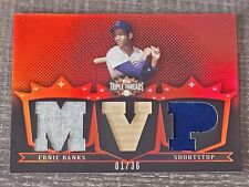 2007 Topps Triple Threads Ernie Banks Relic GU Bat Jersey Pants Chicago Cubs /36 picture