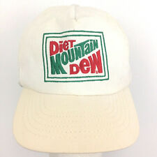 Vtg Diet Mountain Dew Hat USA Logo Soda Soft Drinks Snap Back Trucker Dad Cap picture
