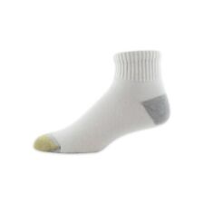 GoldToe Men's White Cotton Ankle Athletic Sock 6 Pair Shoe Size 9-12.5 picture