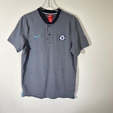 Nike Chelsea Football Club Grand Slam Polo Striped Size Large L Gray 905474-064 picture