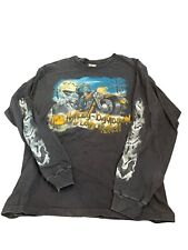 VTG Harley Davidson Double Sided Long Branch NJ Long Sleeve Rare Halloween Shirt picture