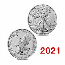 (10pcs) 2021 American 1 oz .999 Fine Silver Eagle $1 Coin BU - In Stock picture