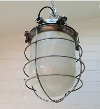 Beautiful Homes Vintage Style Marine Ship Nautical Ceiling Light - White Glass picture