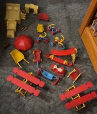 Vintage 1950s Red Yellow Renwal Playground Outdoor Furniture Plastic And Extras picture