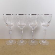4 Waterford Marquis Crystal Hanover Platinum Water Goblets 8.5