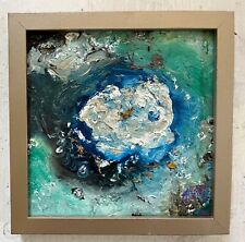 Abstract Sea, Original Oil Painting, Canvas, Beach, Frame picture