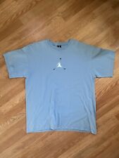 Vintage 1990s Air Jordan T Shirt Made In USA Blue Michael Jordan Size XL picture