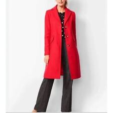 Talbots Bright Red Melton Italian Wool Blend Coat Size 10  picture
