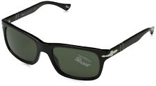 Persol Men's PO3048S Sunglasses Glossy Black/Crystal Green 55mm picture