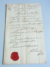 Taufschein Neukalen 1858/Gemeindesiegel And Signature Pastor Breuel picture