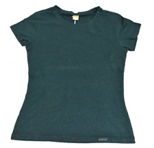 Onno Women Hemp Organic Pima Cotton Dark Green Crew Neck Short Sleeve T-Shirt S picture