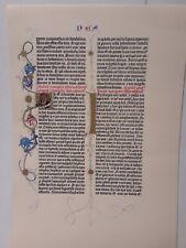 St. John Gutenberg Bible Illuminated Facsimile Leaf 1961 Cooper Sq. Publishers picture