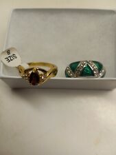 Two Beautiful Fashion Rings, One Size 8 , One Size 6.5 picture