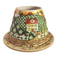Robin Betterley Candle Shade And Plate Pumpkin Farm Scene Autumn Countryside  picture