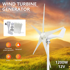 1200W DC12V Wind Generator 5 Blades Charger Controller Windmill picture
