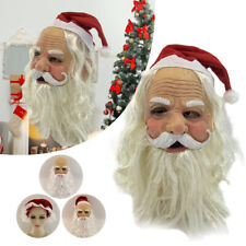 Latex Christmas Elder Old Man Headgear Santa Claus Realistic Face Mask Props New picture