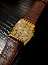 🔥RARE VINTAGE New Old Stock Slim Barrel Tank Men's Wrist Watch picture