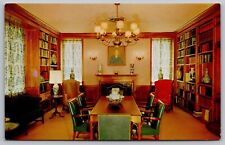 West Branch Iowa Herbert Hoover Presidential Library Interior Chrome Postcard picture