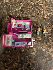 Vintage Polly Pocket Home on the Go Bluebird 1994 Pink Van RV ~ With Fiqures picture
